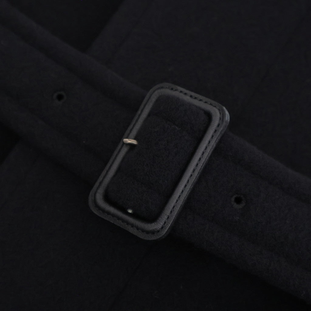SUPER FINE WOOL MOSSER SOUTIEN COLLAR COAT #BLACK [A25AC01WM]