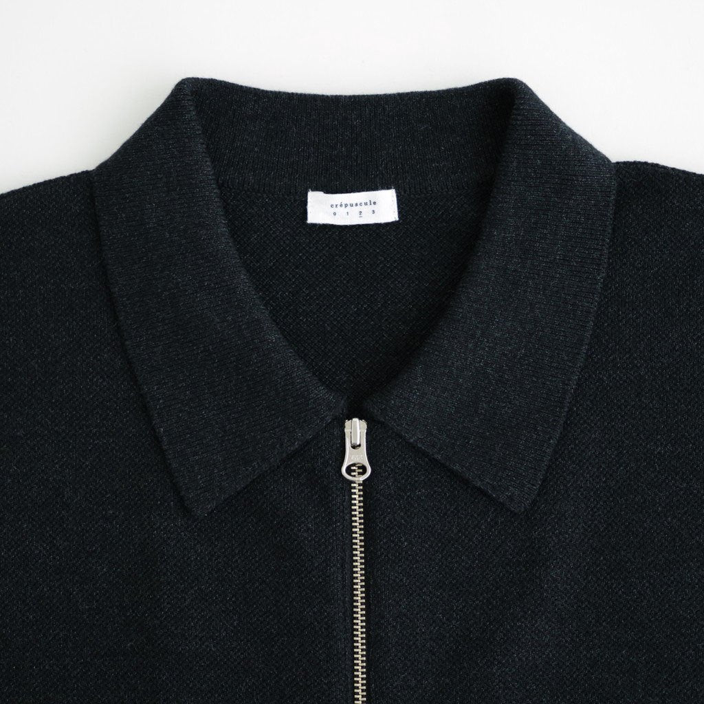 Co/Wo Moss Stitch Zip Blouson #BLACK [2603-003]