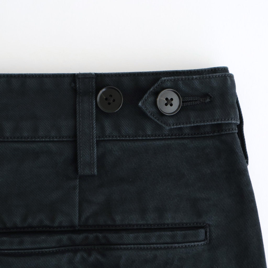 PRODUCT DYED FINX CHINO ONE-TUCK PANTS #BLACK [A25AP01CP]