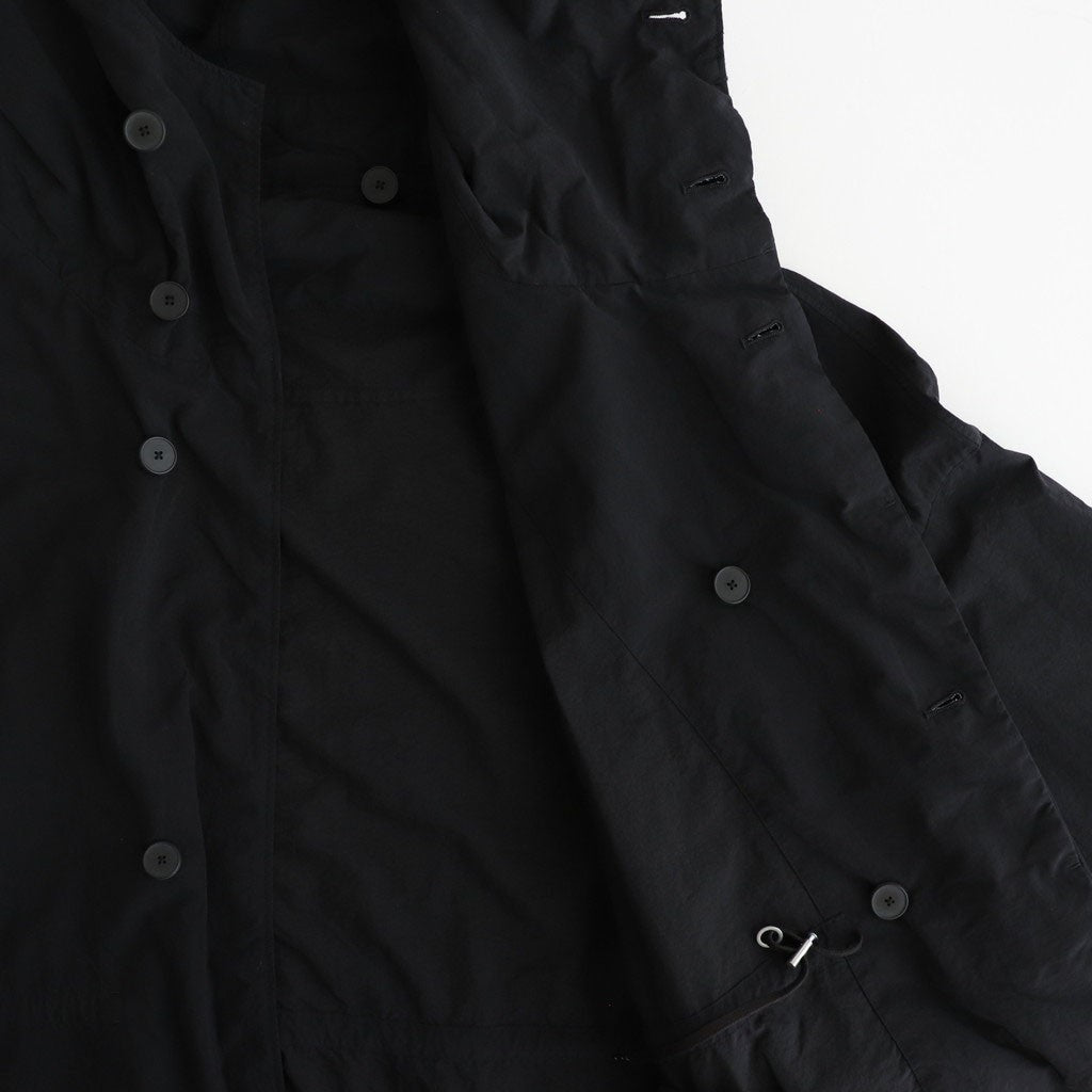 FMSTJK - ナイロンタッサー ガーメントダイ ショートモッズコート #95 Black [SN_FR1002JK]