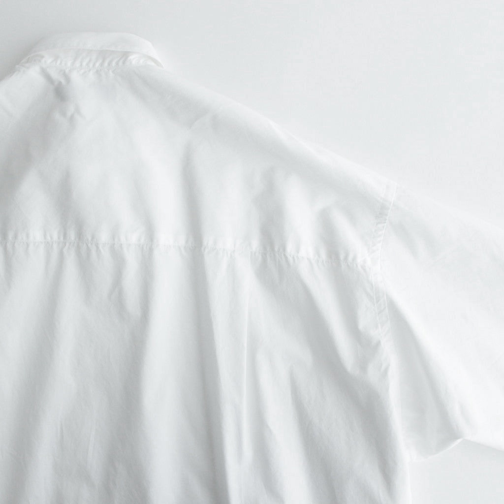 Broad S/S Oversized Regular Collar Shirt #WHITE [GM251-50013B]