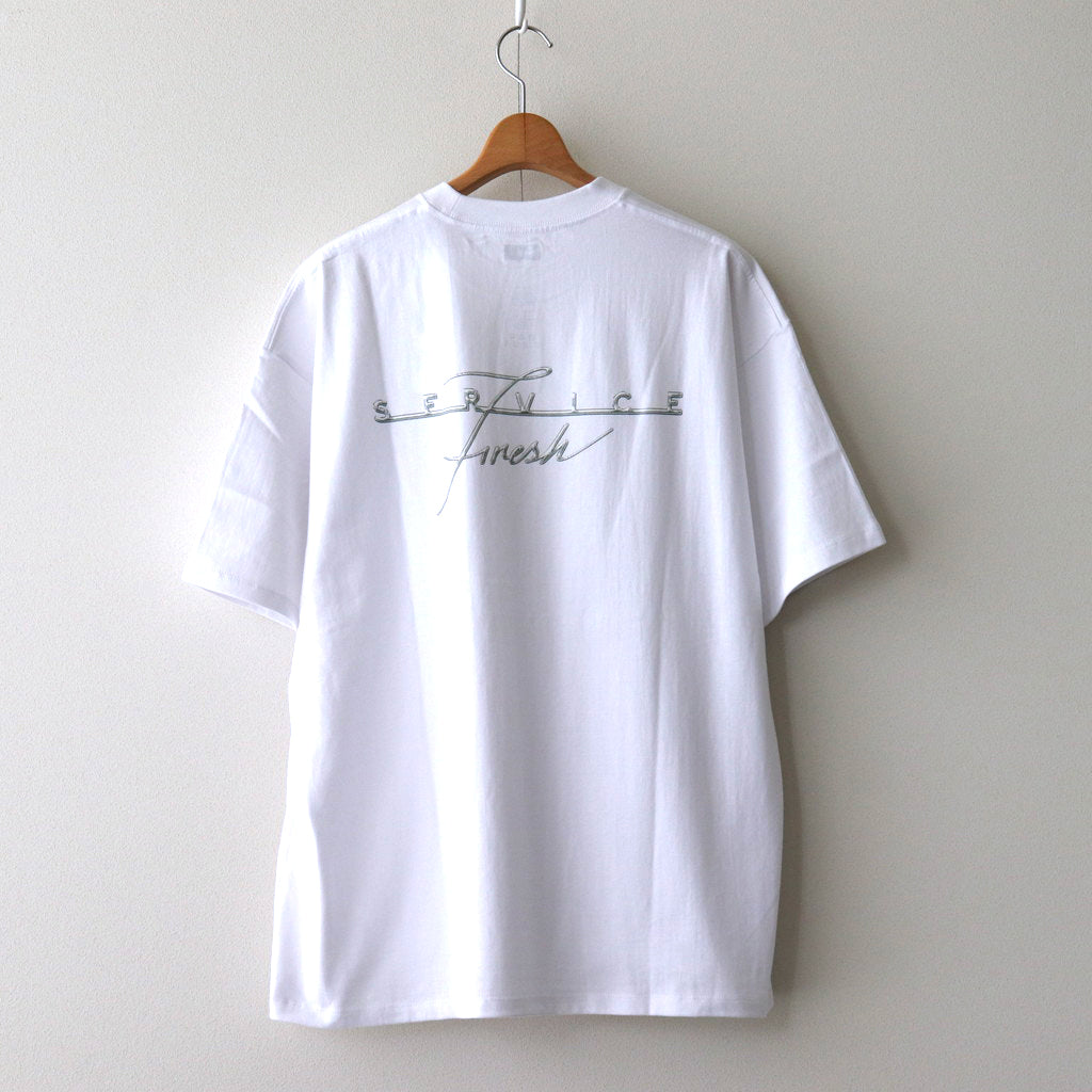 CORPORATE PRINTED S/S TEE “GEAR” #WHITE [FSC243-70116]