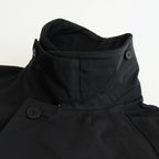 NKBSCT - 強撚ポリエステル・メモリーギャバジン ステンカラーコート #95 Black [SN_NC1303CT]