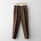 BLUEFACED WOOL TWO-TUCK SLACKS #BROWN RED STRIPE [A25AP02BS]