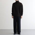 EXTRA FINE WOOL WARM KNIT TURTLE NECK LS #DARK BROWN [ST.1290]