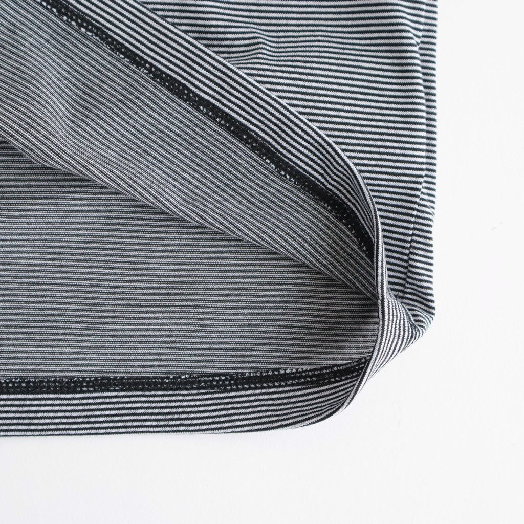 MICRO BORDER L/S TEE #WHITE × BLACK [FSC261-70168]