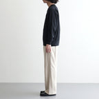 HIGH TWIST WOOL KNIT V-NECK P/O #CHARCOAL [A26AV02CK]