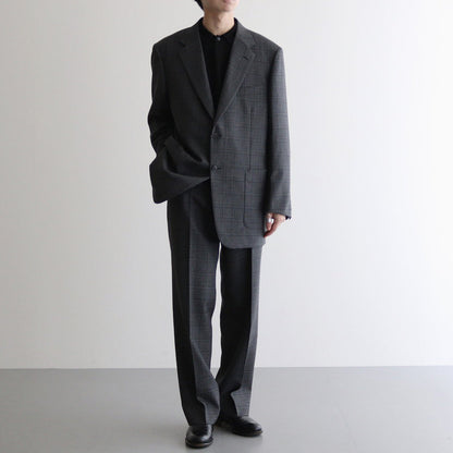 BLUEFACED WOOL CHECK JACKET #CHARCOAL CHECK [A24AJ01CB]