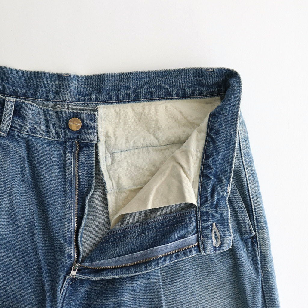 Selvage Denim Two Tuck Pants #INDIGO_LIGHT FADE [GU253-40061LB]