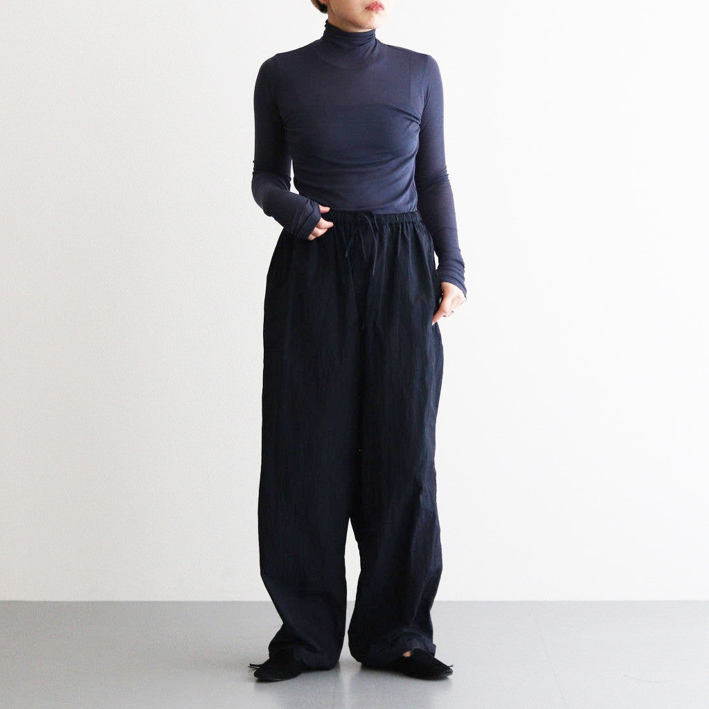 HIGH GAUGE SHEER RIB TURTLE NECK L/S TEE #NAVY [A00T02HF]