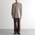 WOOL KID MOHAIR HOP SACK TWO-TUCK SLACKS #BURGUNDY [A25SP02MH]