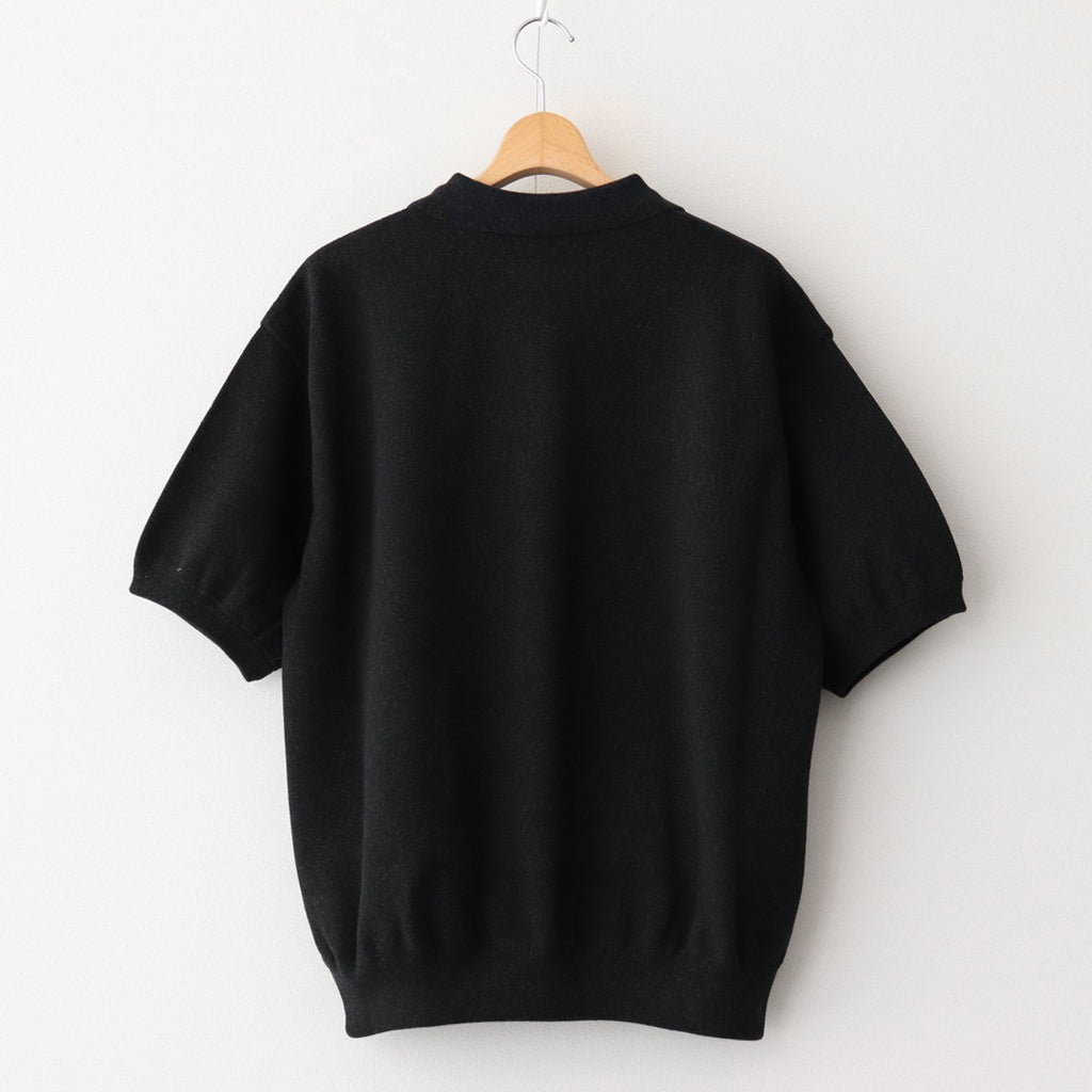 Moss Stitch Polo #Black [2501-011]