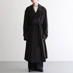 DOUBLE LAPELED DOUBLE BREASTED COAT #GINGHAM x BLACK [ST.603]