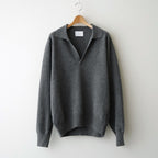 EXTRA FINE WOOL KNIT SKIPPER #GREY [ST.1636]