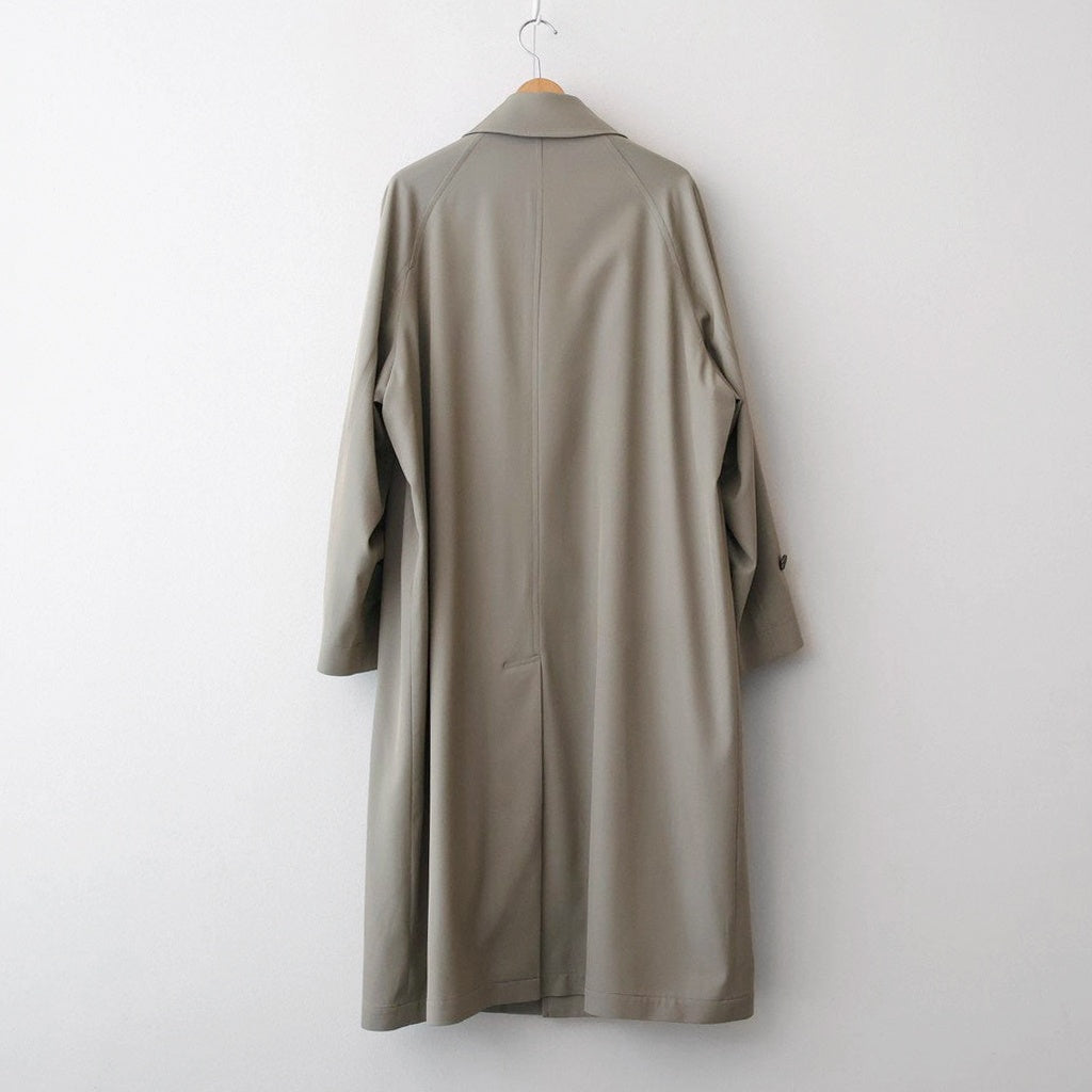 LIGHT WOOL MAX GABARDINE COAT #KHAKI BEIGE CHAMBRAY [A26SC01MG]
