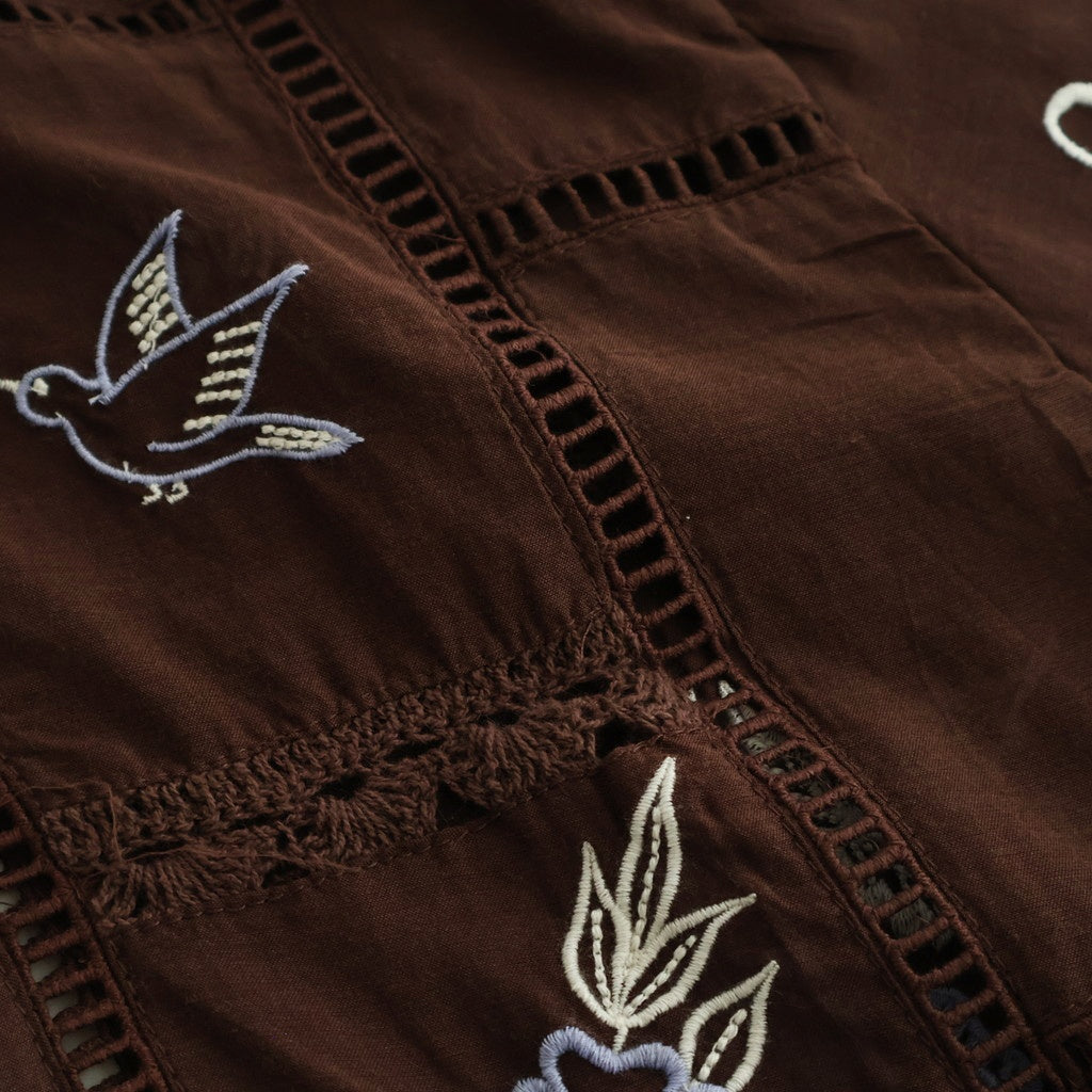 Embroidery Patchwork Shirts #BUG [12610428]
