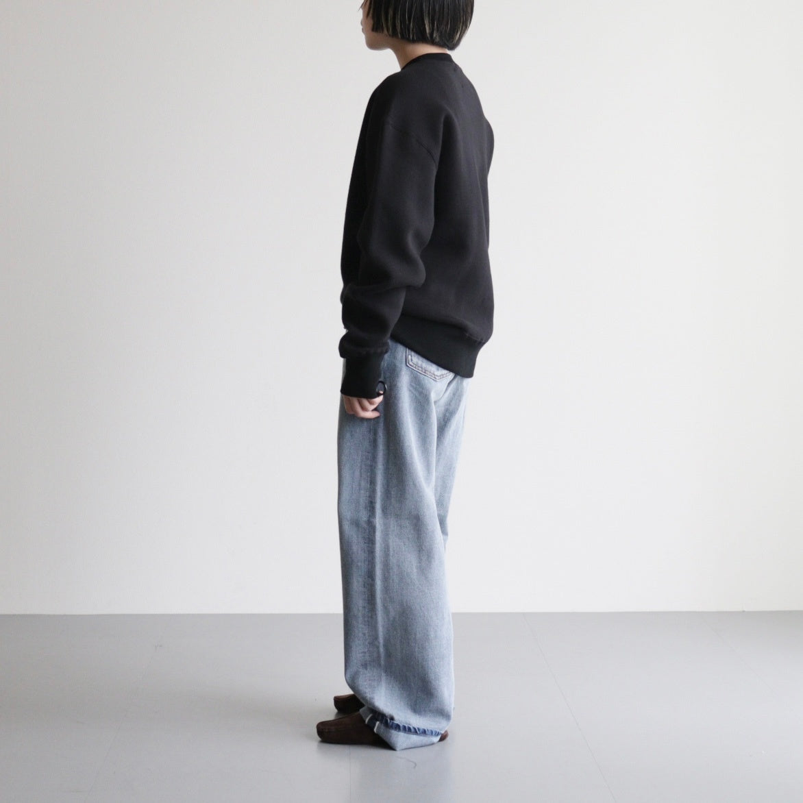 Cotton Brushed Sweat #BLK [12520621]