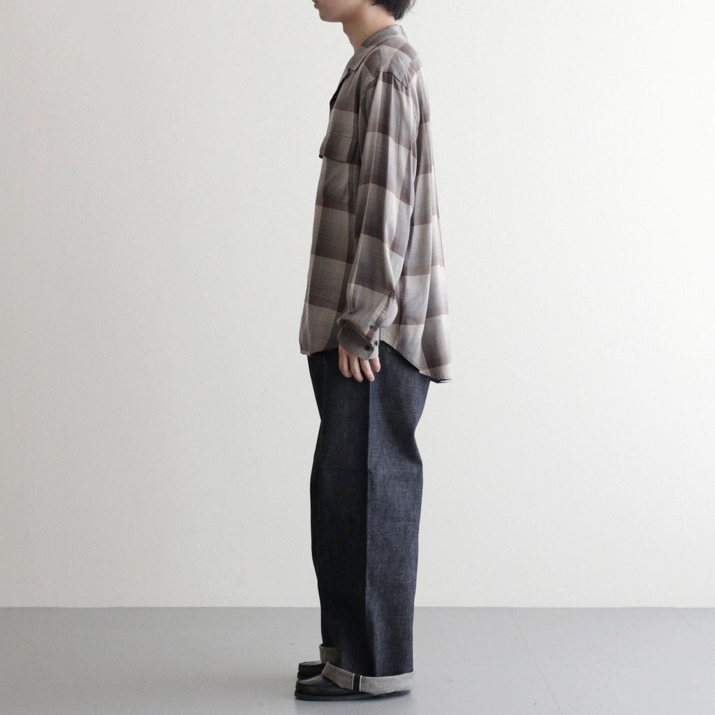 MODERN DENIM PANTS WIDE CUT #RIGID INDIGO [MODERN002]