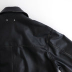 COW LEATHER VINTAGE FLIGHT JACKET #BLACK [ST.1381]