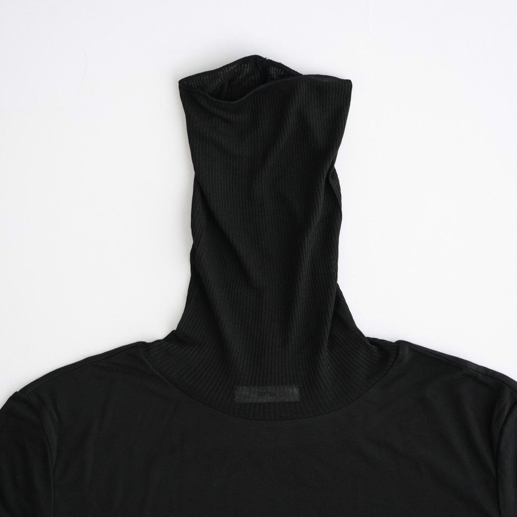 MODAL SILK JERSEY TURTLENECK PULLOVER #BLACK [KKAGLW0012]