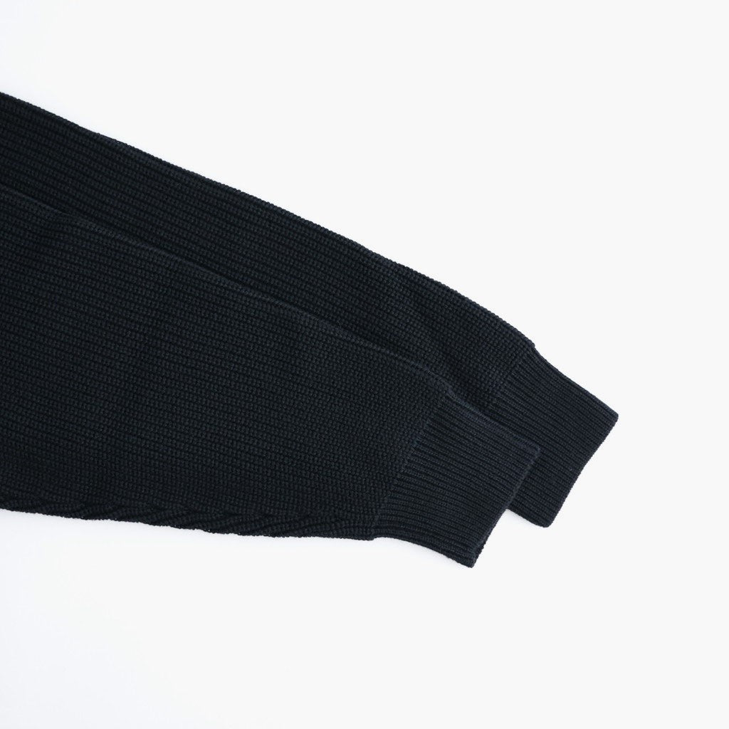 BATONER ウール梳毛片畔 Vネックカーディガン #NAVY [HR-N002-051]
