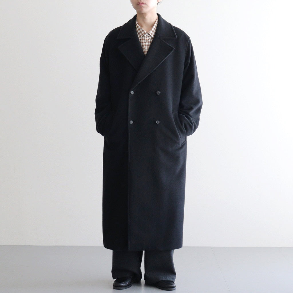 SUPER FINE WOOL MOSSER CHESTERFIELD COAT #BLACK [A25AC05WM]