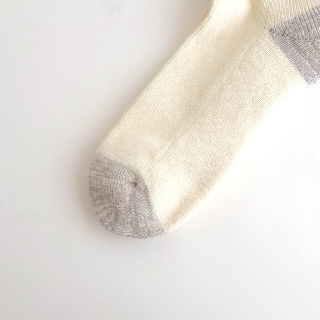 COARSE RIBBED OLDSCHOOL CREW SOCKS #BORDEAUX/YELLOW [R1255-AW25]