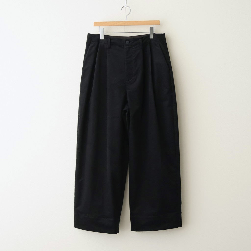 モールスキンシンプル2タックワイドPT #BLACK [D225-P653]