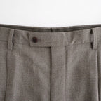 SUPER LIGHT WOOL TWO-TUCK SLACKS #TOP BROWN [A26AP03OS]