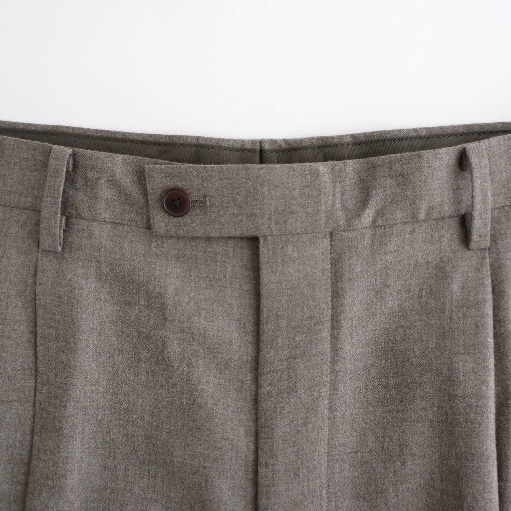 SUPER LIGHT WOOL TWO-TUCK SLACKS #TOP BROWN [A26AP03OS]
