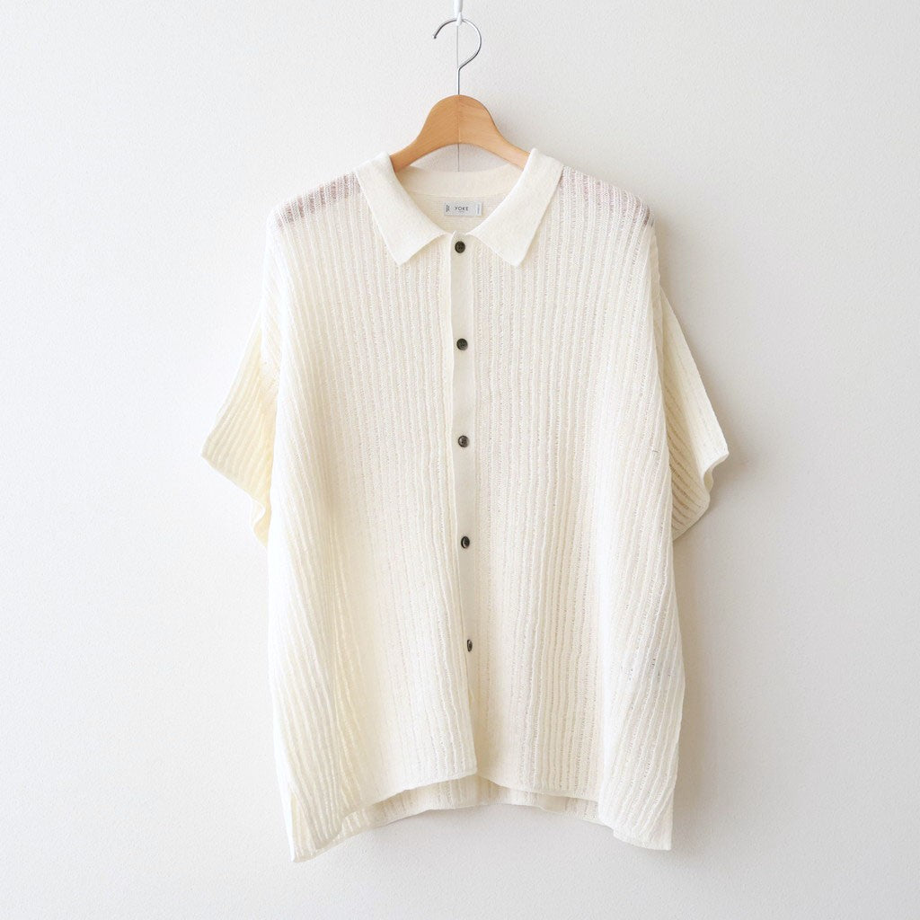 Rib Knit Sheer Shirt #WHITE [YK26SS01250S]
