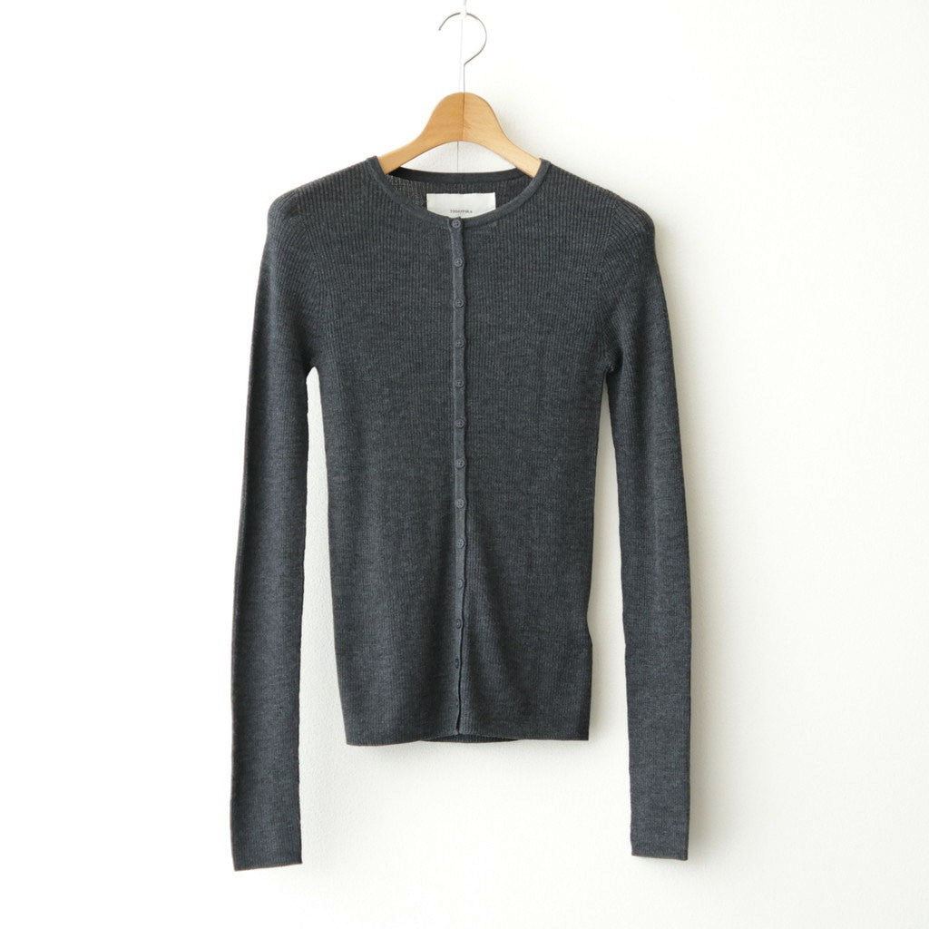 Silkwool Knit Cardigan #C/GRY [12620501]