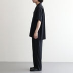 CUPRO OPEN COLLAR SHIRT #BLACK [YK26SS01287SH]