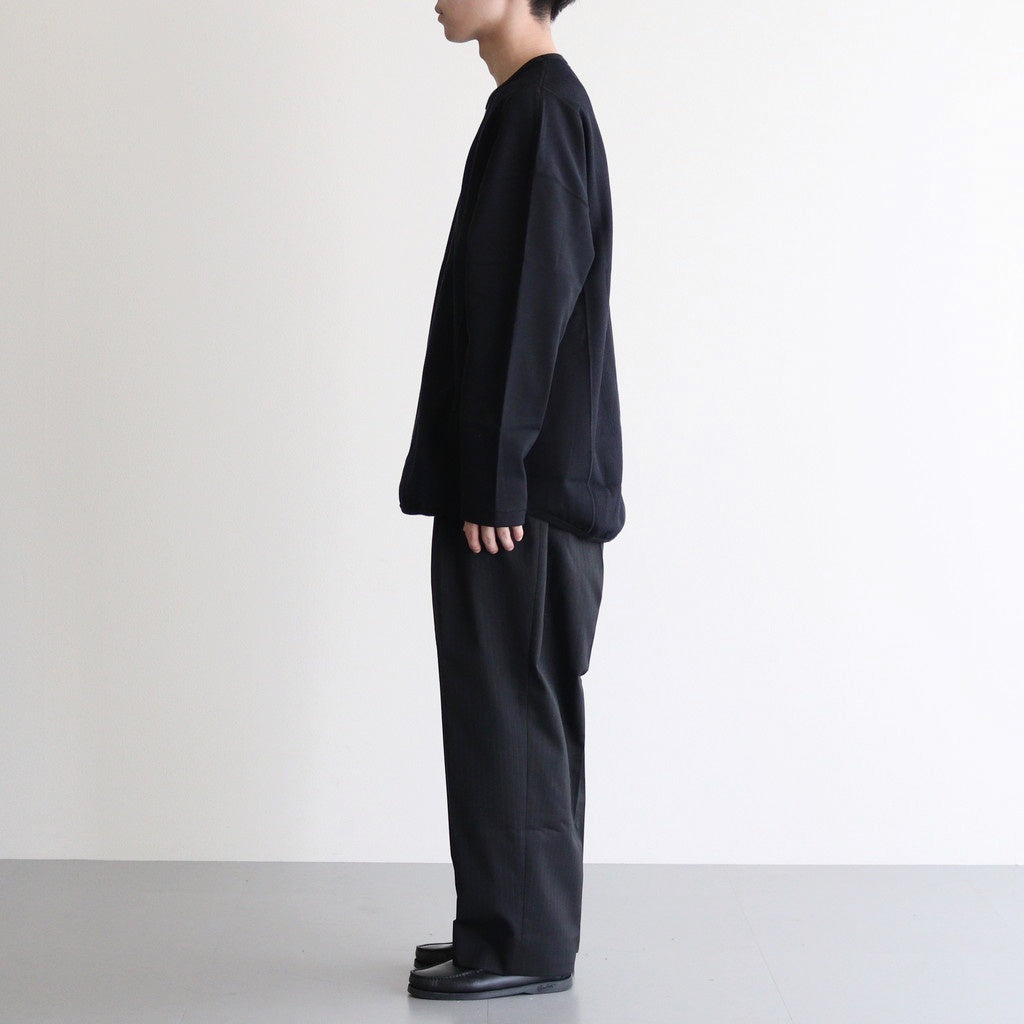 ウールエステルヘリンボーントラウザーズ #BLACK [HP-P001-051]