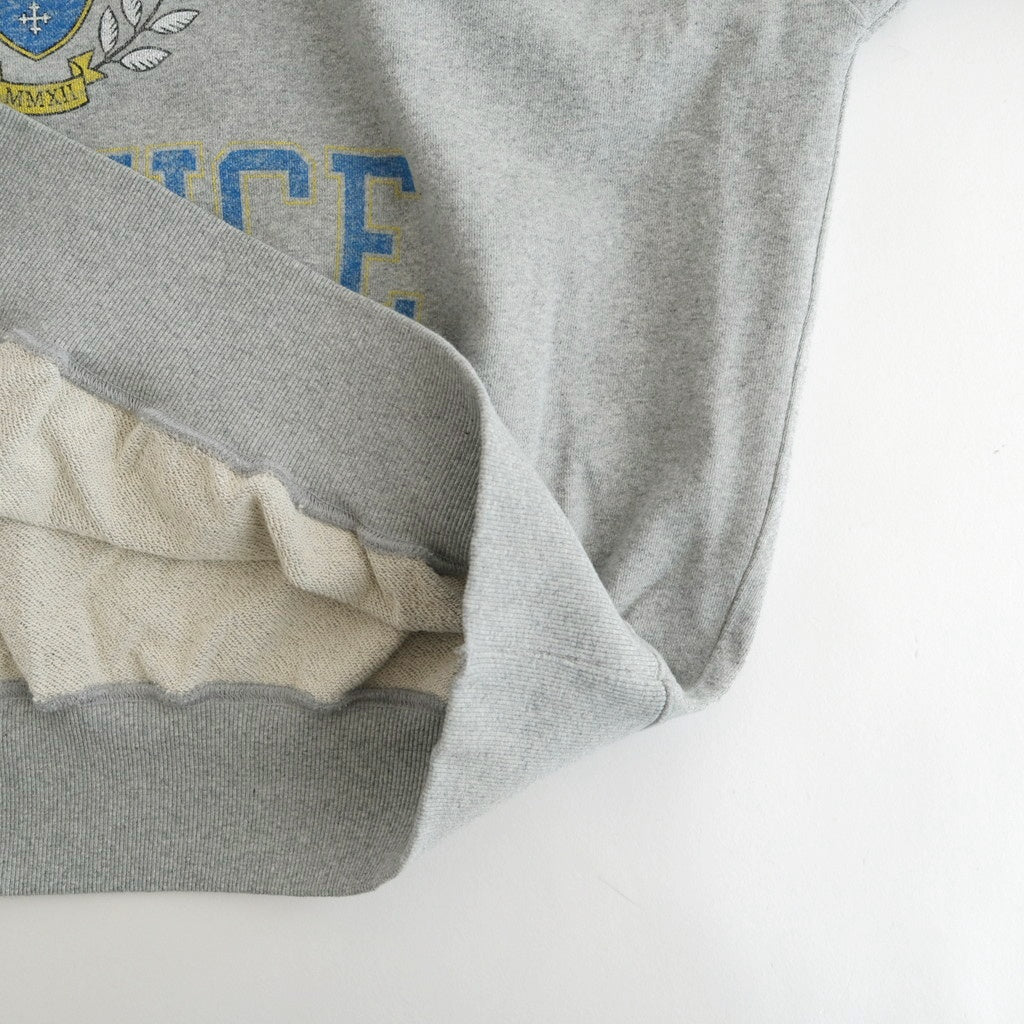 LIGHT OZ CREW NECK SWEAT - COLLEGE #H.GRAY [FSC253-70017]