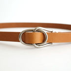 Double Buckel Leather Belt #CAMEL [YK26SS01262A]