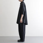Fine Wool Heather Oversized S/S B.D. Shirt #CHARCOAL [GM261-50319]