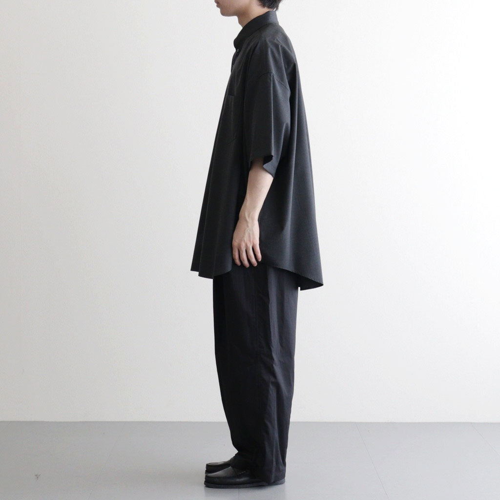 Fine Wool Heather Oversized S/S B.D. Shirt #CHARCOAL [GM261-50319]