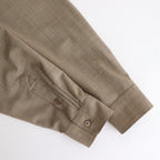 SUPER FINE TROPICAL WOOL SHIRT #TOP LIGHT BROWN [A25SS01WT]