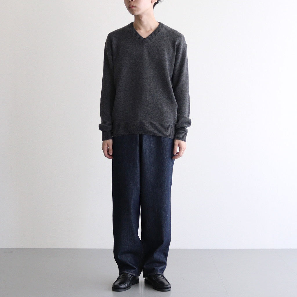 HARD TWIST DENIM WIDE PANTS #INDIGO [A00P03DM]