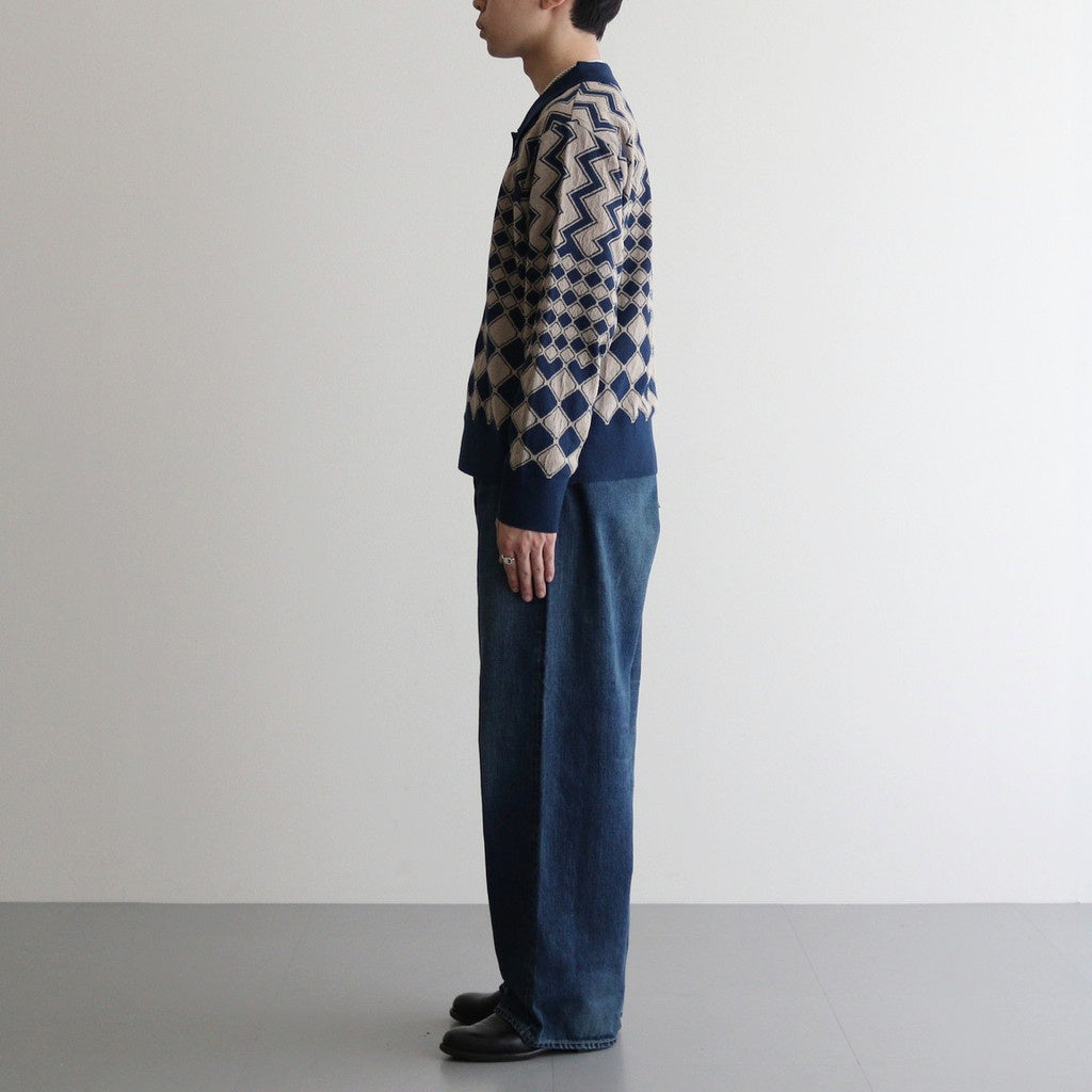 Selvage Denim Two Tuck Pants #INDIGO DARK FADE [GU251-40188DB]