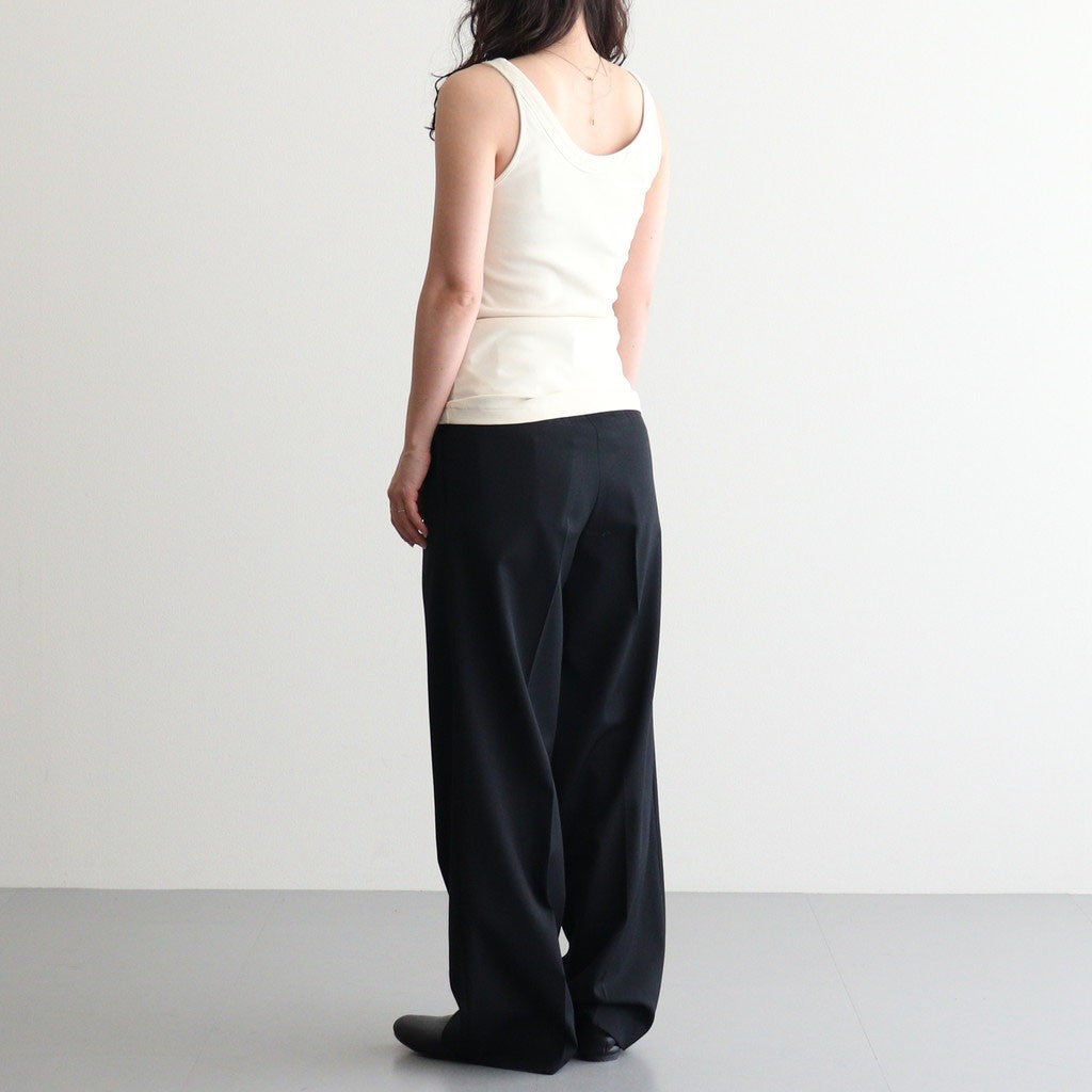 ORGANIC COTTON FINE RIB TANK #IVORY [A26ST03OF]