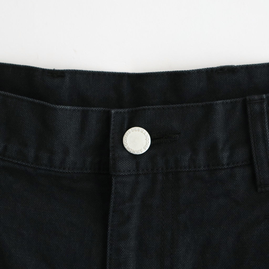 綿キャンバス 多素材MIX 製品加工 パンツ #BLACK [HQ-P024-051]