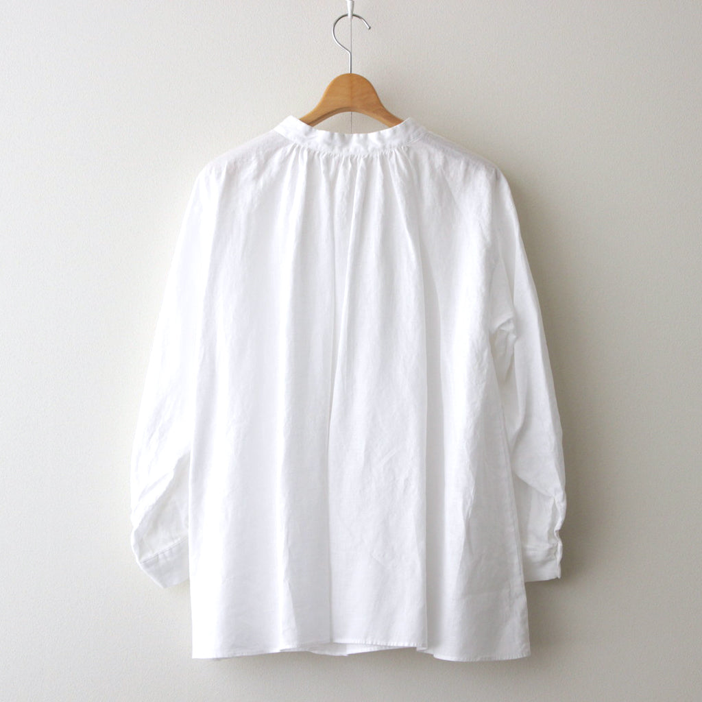 Linen Smock Blouse #WHITE [GL241-50277B]