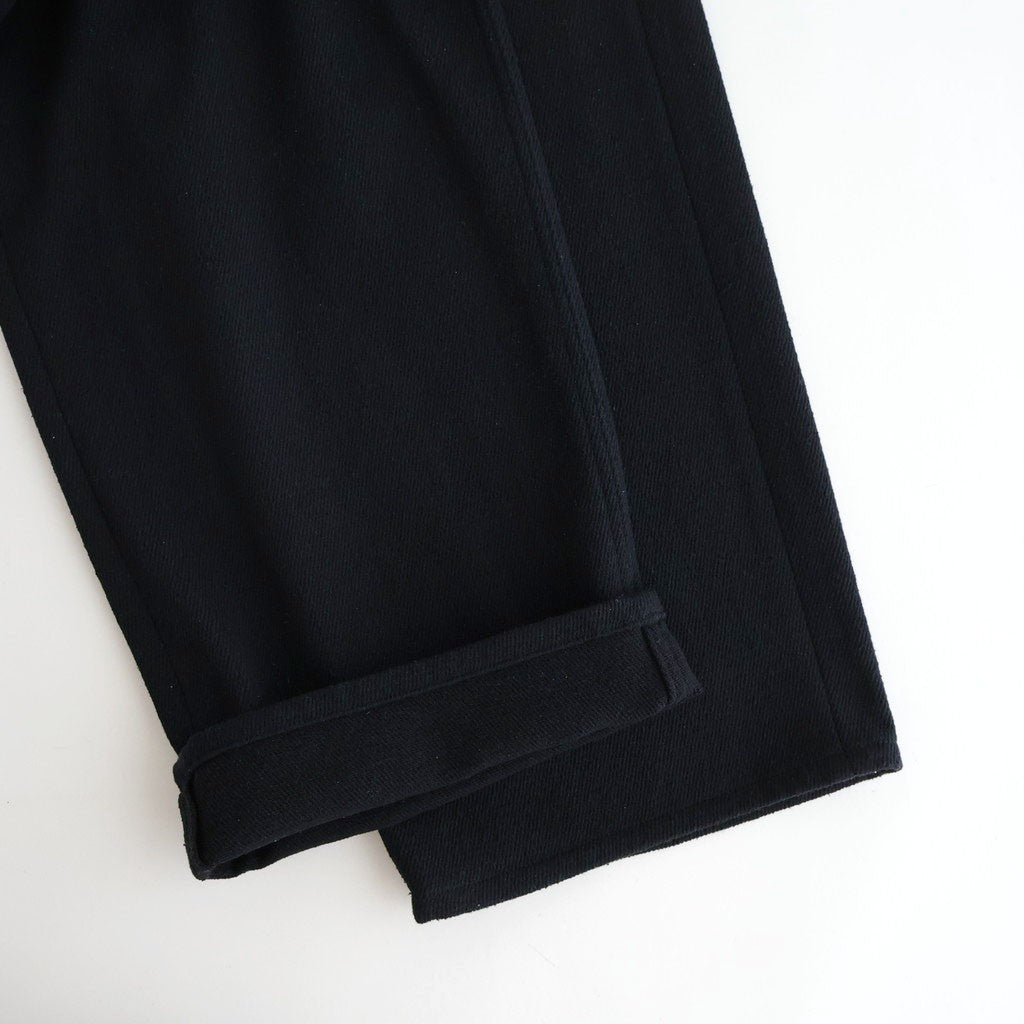 SILK NEP DENIM 5P WIDE PANTS #BLACK [A26SP01SD]