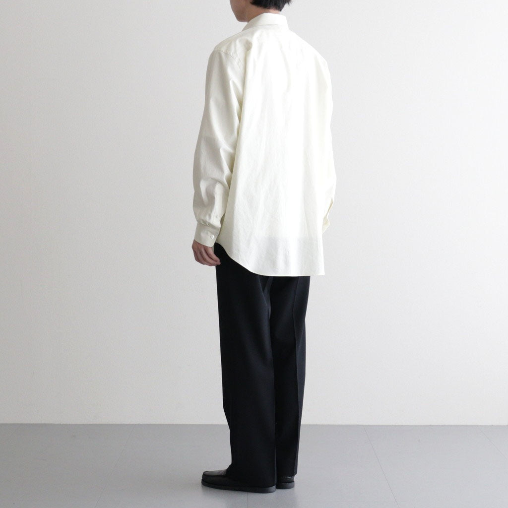 WASHED FINX TWILL SHIRT #VANILLA [A00S01TN]