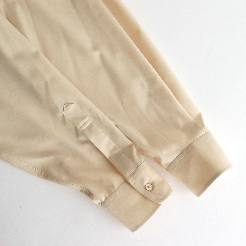 SUPER FINE TROPICAL WOOL SHIRT #IVORY BEIGE [A24AS02WT]