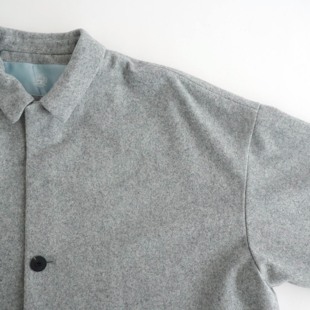 メルトンBigハーフコート #GRAY [D225-C548]