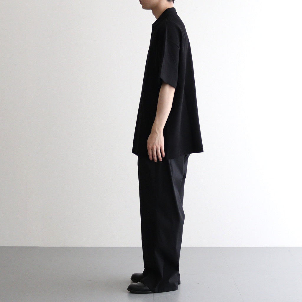 Cotton Pique Jersey S/S Skipper Polo #BLACK [GU251-70057]