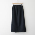 TENSE WOOL DOUBLE CLOTH SLIT SKIRT #BLACK [A26AS02HP]